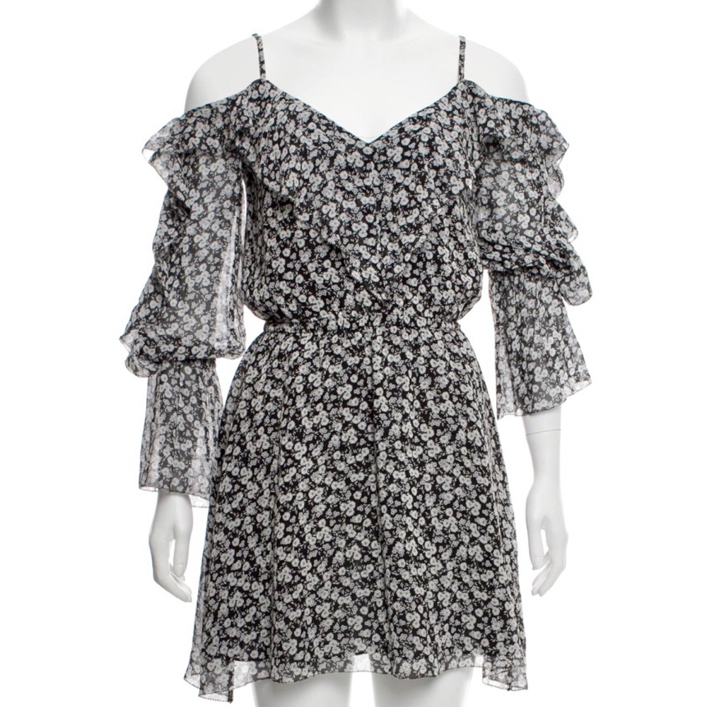 Floral Silk Intermix Dress